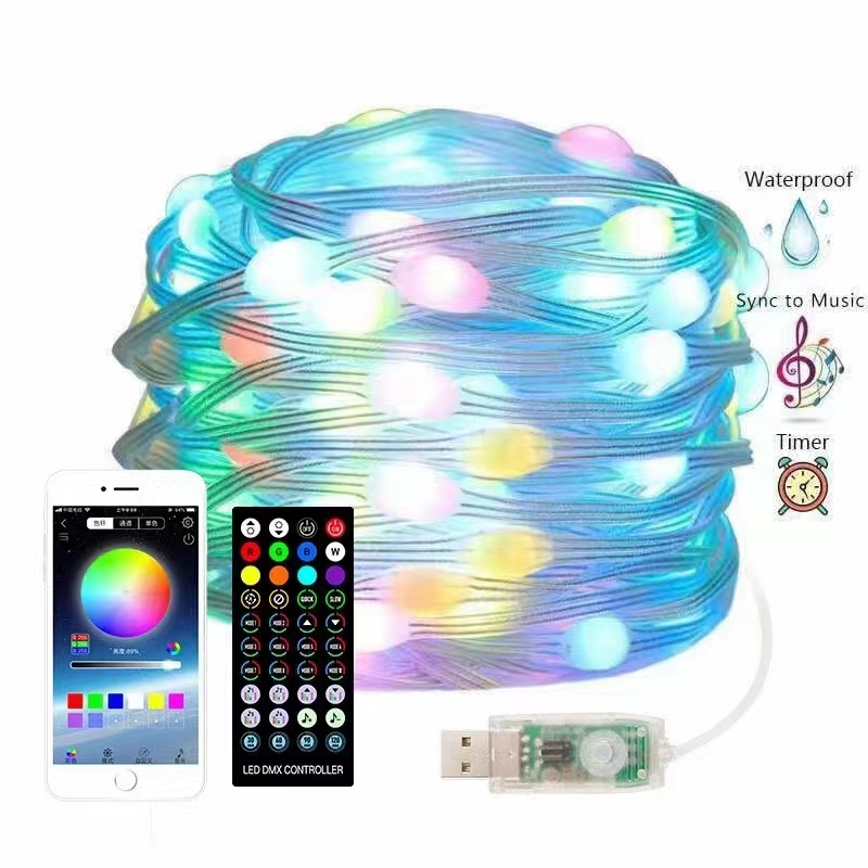 Smart Garden Rooms - 2024 新年スマートガーランドリモートストリングライト屋外 20 メートル 200LEDs RGB