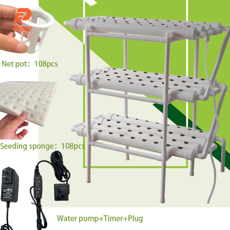 Aquaponics Home Kit - 108穴水耕栽培キット3層アクアポニックス栽培システム家庭用植物水耕栽培システム