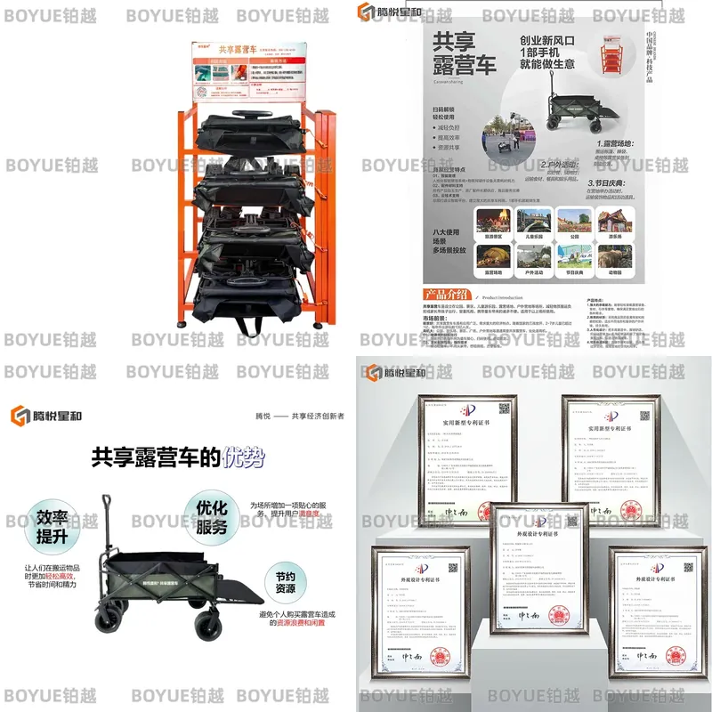 Smart Garden Cart - スマートロック付きポータブル折りたたみキャンプワゴン、ビーチ、庭、ピクニック用折りたたみ式ユーティリティカート、頑丈なトロリー