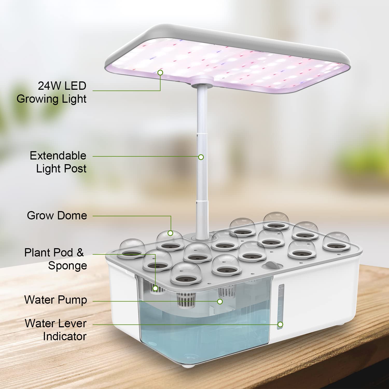 Tuya WiFi水耕栽培システム、LED育成ライト付き自動 - Smart Garden Gate のレビューと価格