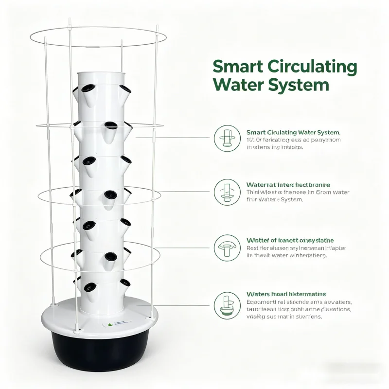 スペースツリー垂直水耕栽培タワー スマートホーム野菜栽培器  - Smart Garden Gate のレビューと価格