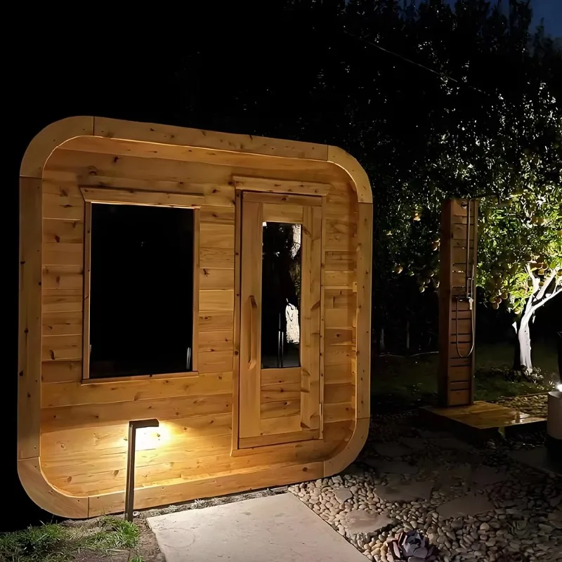 FLスマートプレハブ式2人用木製サウナ。庭や屋外で使用できる - Smart Garden Rooms のレビューと価格