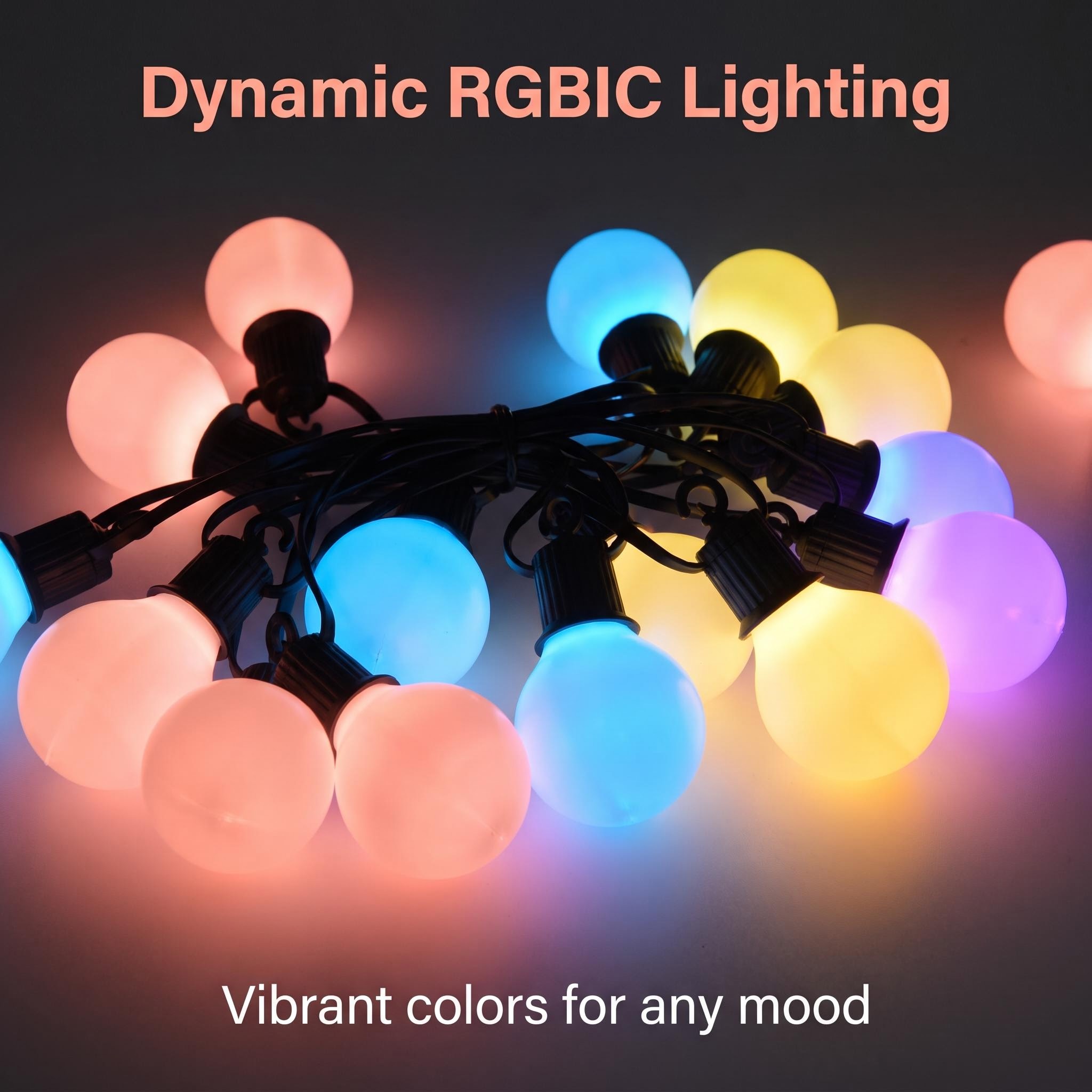 スマートWIFI G40 LED電球ストリングライト USB - Smart Garden Festoon Lights のレビューと価格