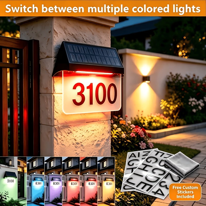ソーラー式アドレスナンバーライト、自動ソーラー充電、コンパク - Smart Garden Gate のレビューと価格
