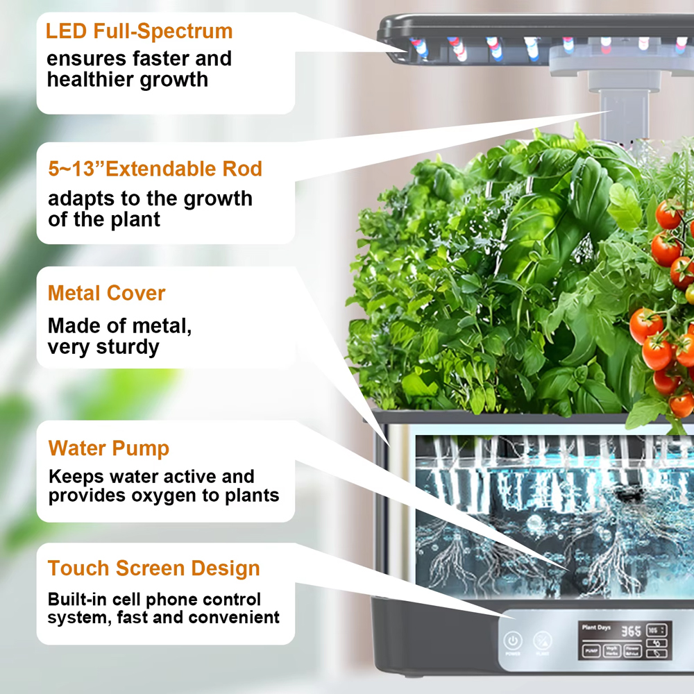 Tuya WiFi対応 室内水耕栽培システム LED育成ライ - Smart Garden Tools のレビューと価格