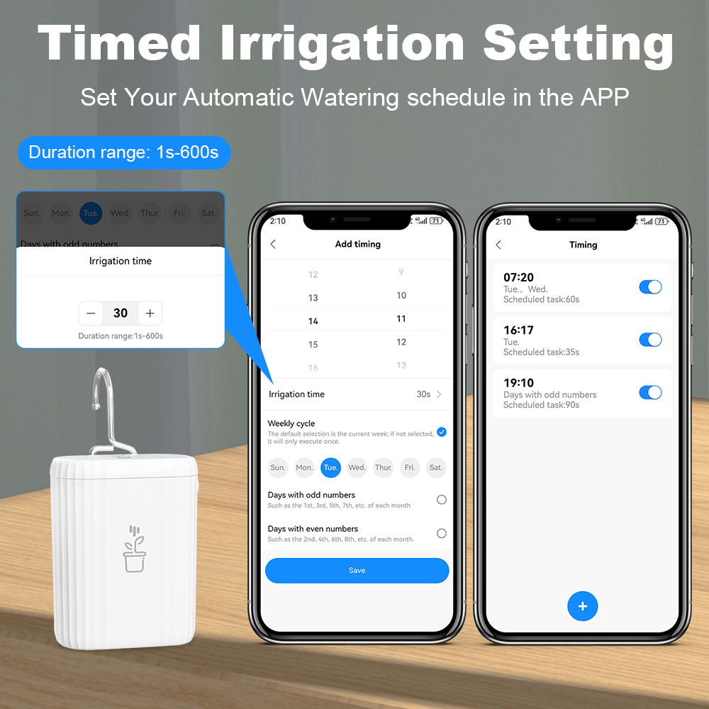 WiFiスマート散水ドリップポンプ充電式バッテリー灌漑キット - Smart Garden Tools のレビューと価格