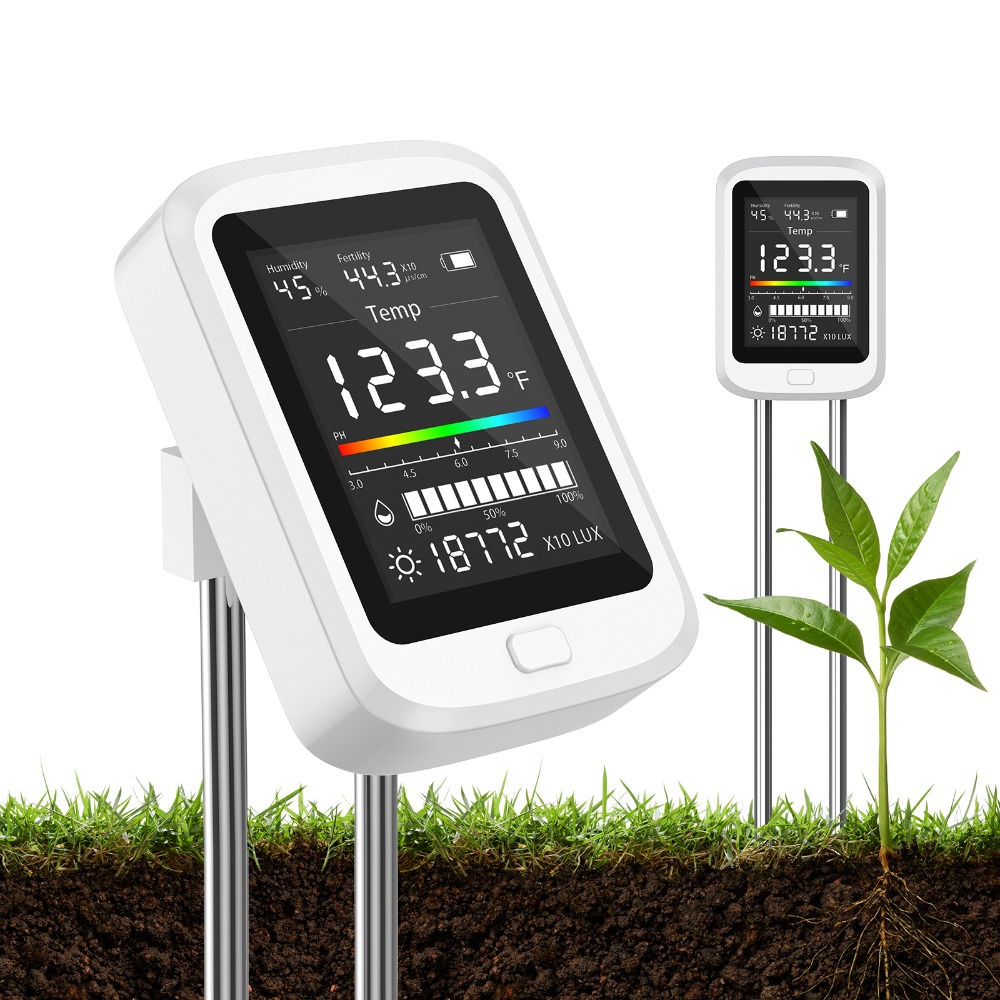 6-in-1土壌テストキット充電式デジタルPhメーター環境と - Soil Test Digital のレビューと価格