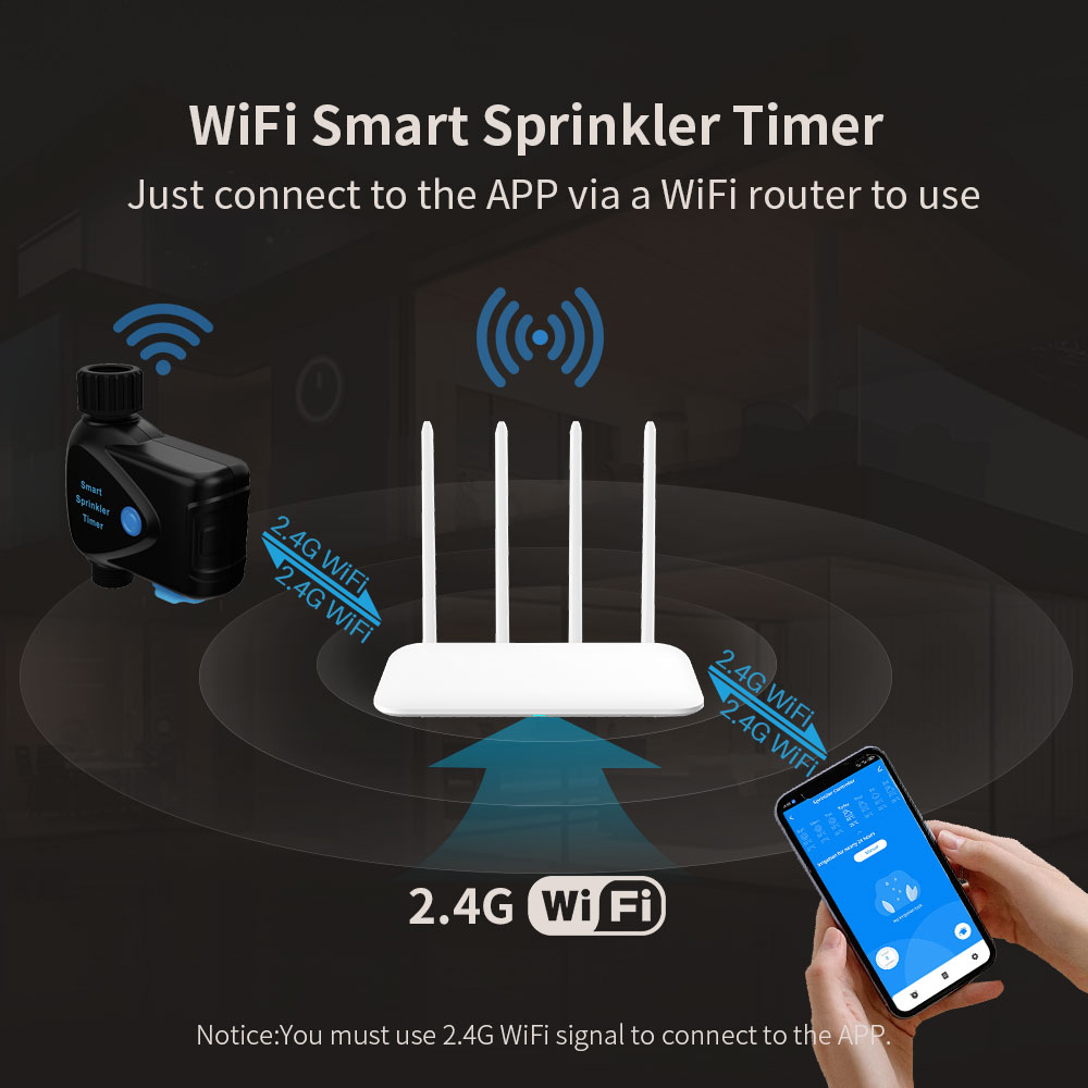 Tuya WiFi スマート水道装置（内蔵メーター、タイマー - Smart Garden Watering のレビューと価格