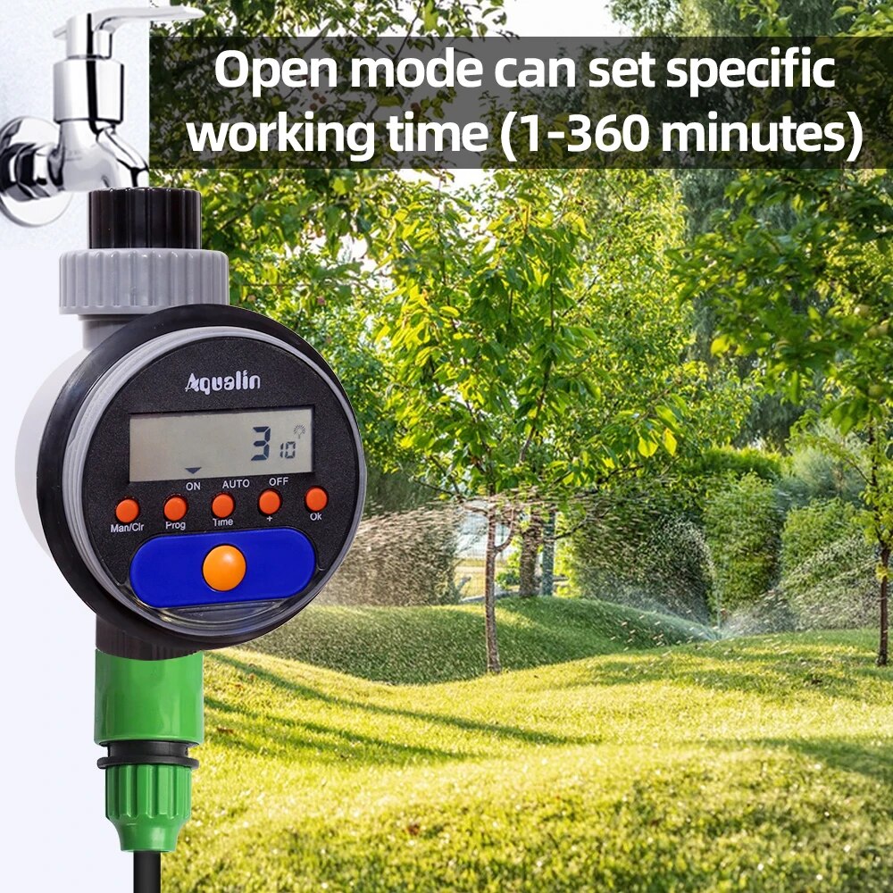 自動液晶ディスプレイ散水タイマー電子家庭用庭ボールバルブ8プ - Smart Garden Tools のレビューと価格