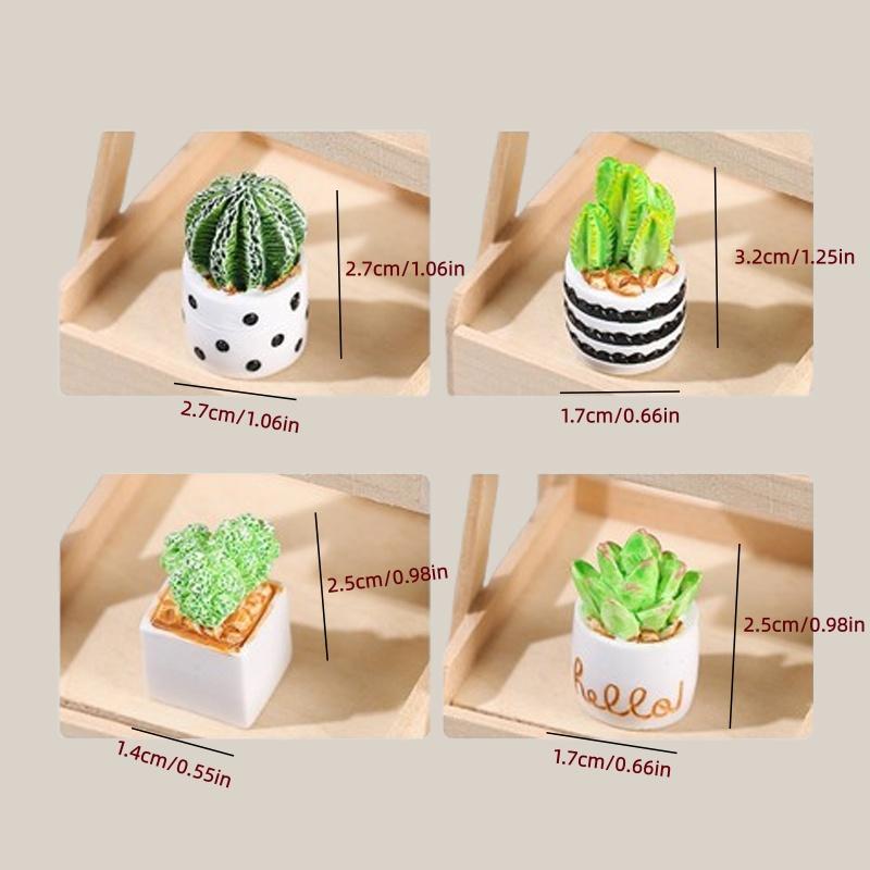 サボテン多肉植物の鉢植え4点セット、フェアリーガーデンアクセ - Smart Garden Mini のレビューと価格