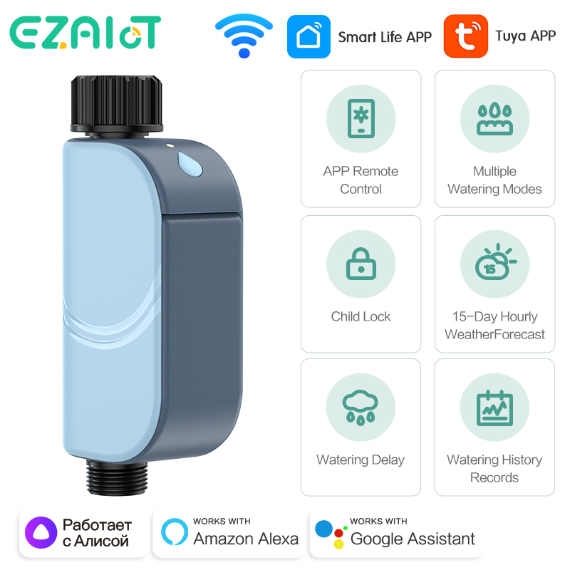 スマート Tuya WIFI 庭の水やりタイマー自動散水タイ - Smart Garden Tools のレビューと価格